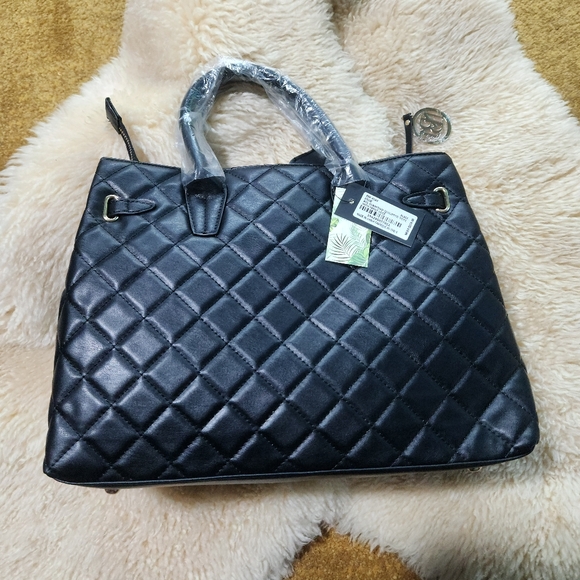 Badgley Mischka Big Diamond Quilted Tote NWT - Picture 4 of 6